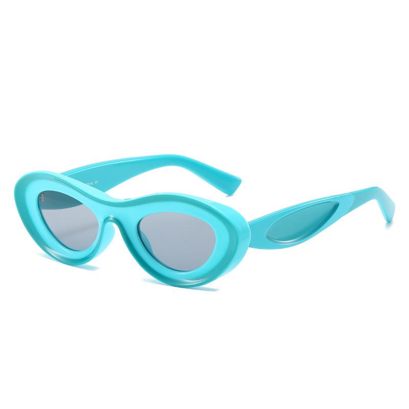 Contrast Color Glasses Trendy Personalized Small Frame Sunglasses Concave Sunglasses
