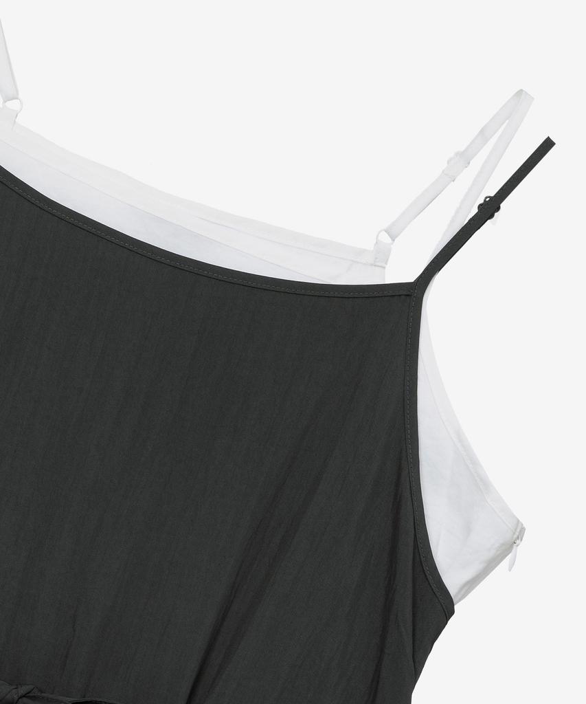 Mind Bridge Woman [W] Layered Sleeveless Dark Gray Long Dress