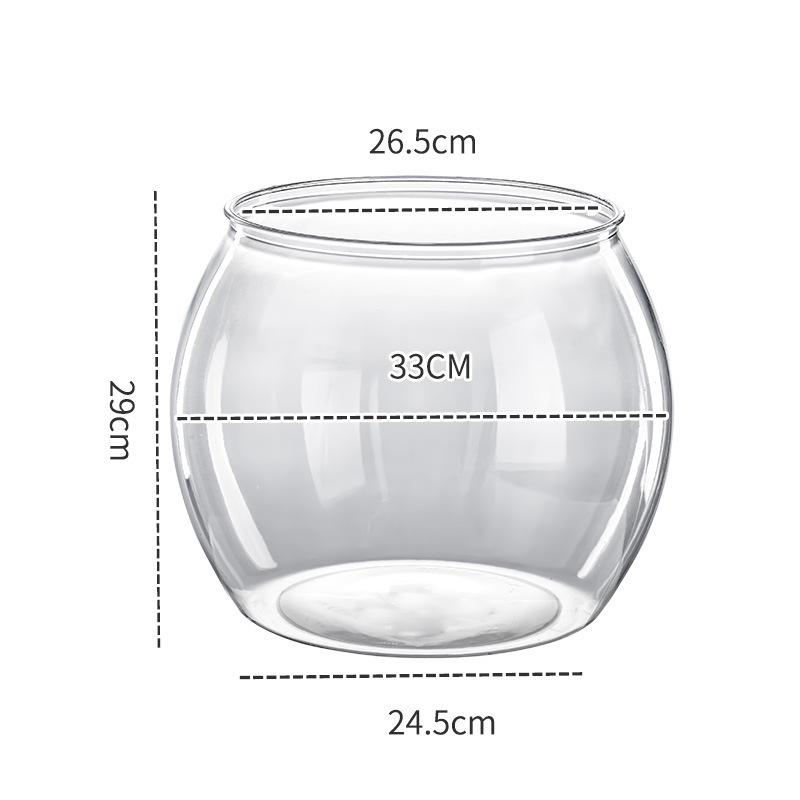 Round Unbreakable Transparent Fish & Turtle Tank for Desktop or Living Room