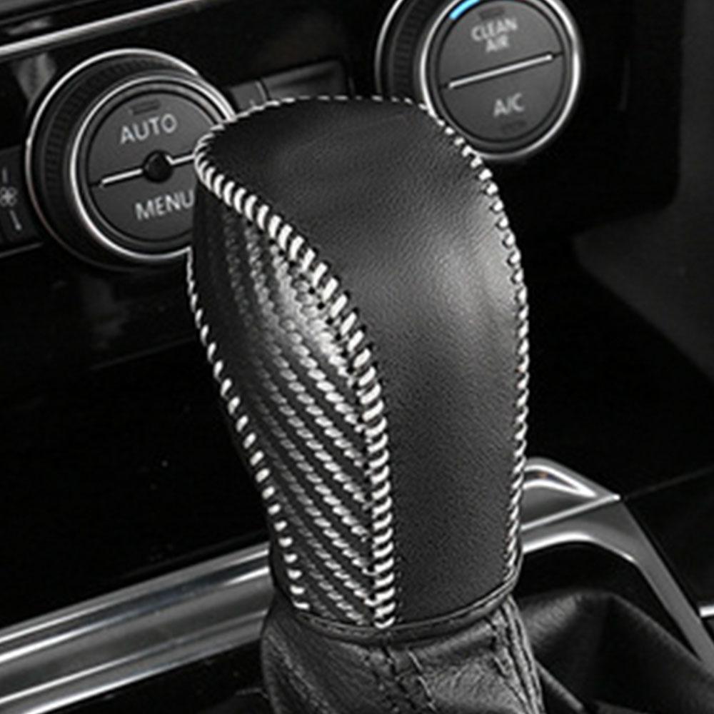 Leather Car Gear Head Shift Knob Cover Case for VW Golf 6 7 MK6 MK7 GTI DSG Tiguan POLO BORA Passat B7 Tiguan Touran