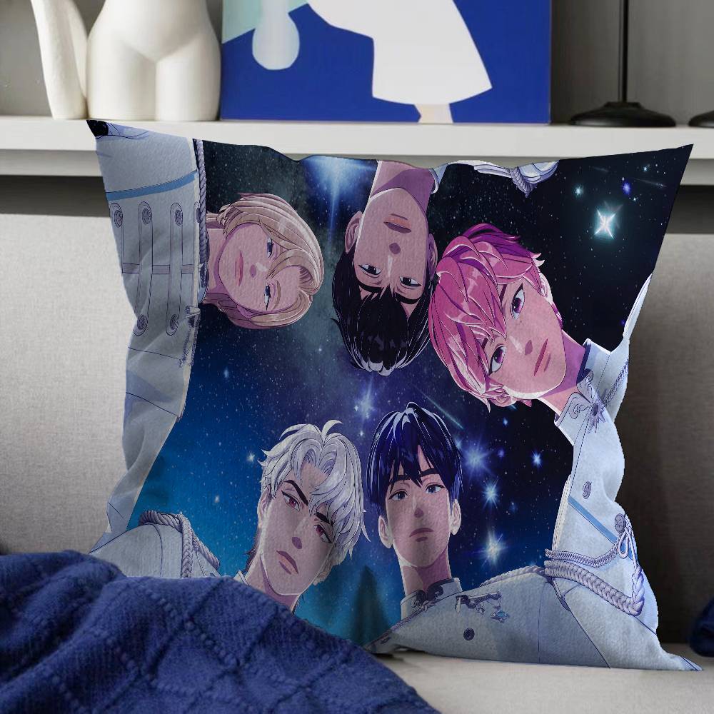 KPOP PLAVE Mode Kissenbezug Auto Wurfkissenbezug für Sofa Auto Weihnachtsgeschenk xcm xcm