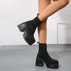 Ladies Shoes 2024 High Quality Slip-on Women's Boots Fashion Round Toe Modern Boots Women Hot Sale Plus Size Solid Ankle Boots