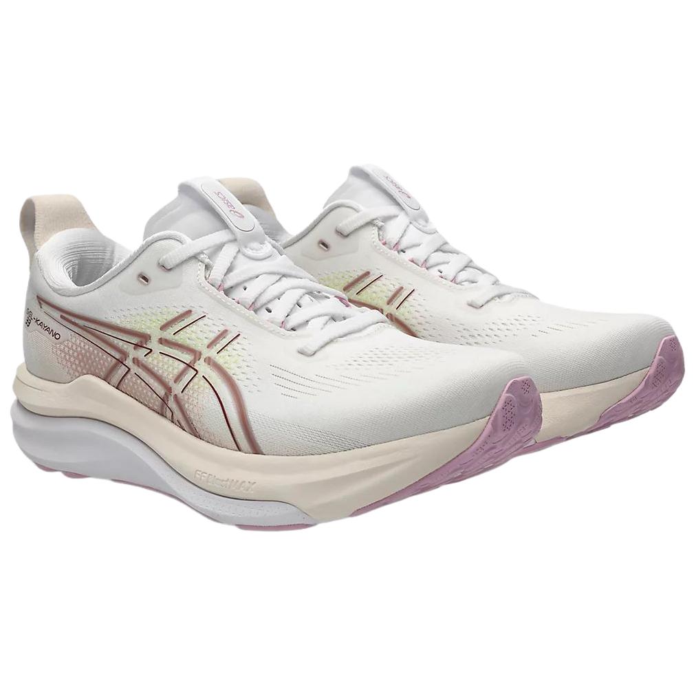 Asics Gel-Kayano 33 Comfortable Breathable Supportive Running Shoes Women Sneakers White 1012B939-100