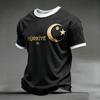 Men's Casual Crew Neck Short Sleeve Pullover T-Shirt with Football Fan Graphic Print World Cup Supporter Top Turkey Design