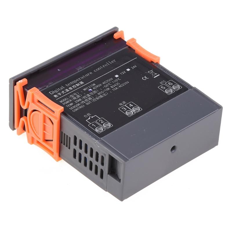 Digitaler LED-Temperaturregler Heizung Celsius Thermostat Relais LED-Ausgang mit NTC-Sensorsonde AC 90-250V