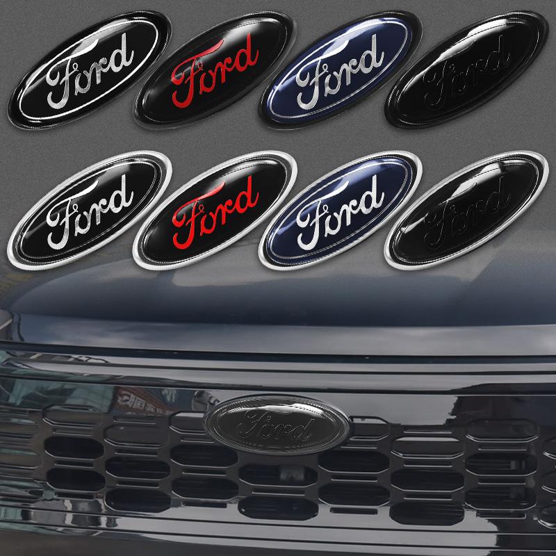 Car Front Hood Emblem Rear Boot Badge Front Grille Logo For Ford F150 F250 Focus MK2 Fiesta MK7 Ranger Mondeo Auto Accessories