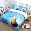 """Buntes Gitarren-Kunstdekor-Set" Mehrere Größen Kinder- und Schlafzimmer für Erwachsene Exquisites 3-teiliges Bettwäsche-Set Geschenk"""