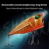 5 Pcs Floating Lures Popper Baits Fishing Artificial Hard Baits Popper Wobbler