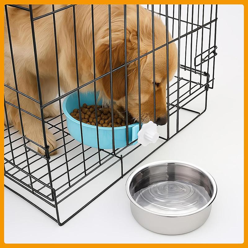 Pet Crate Bowls 2-in-1 Dog Hanging Bowl Removable Cage Water Bowls for Small Animals Dog Bowls Crate Water Bowl Pet Supplies
