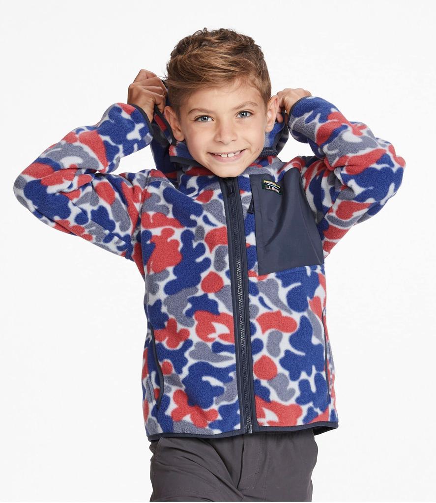 Barn Retro Fjell Klassisk Fleece Trykk Store Barn M Vintage Indigo Kamuflasjetrykk Flerfarget 1000084956 [LLBEEN] Jakke, 10-12