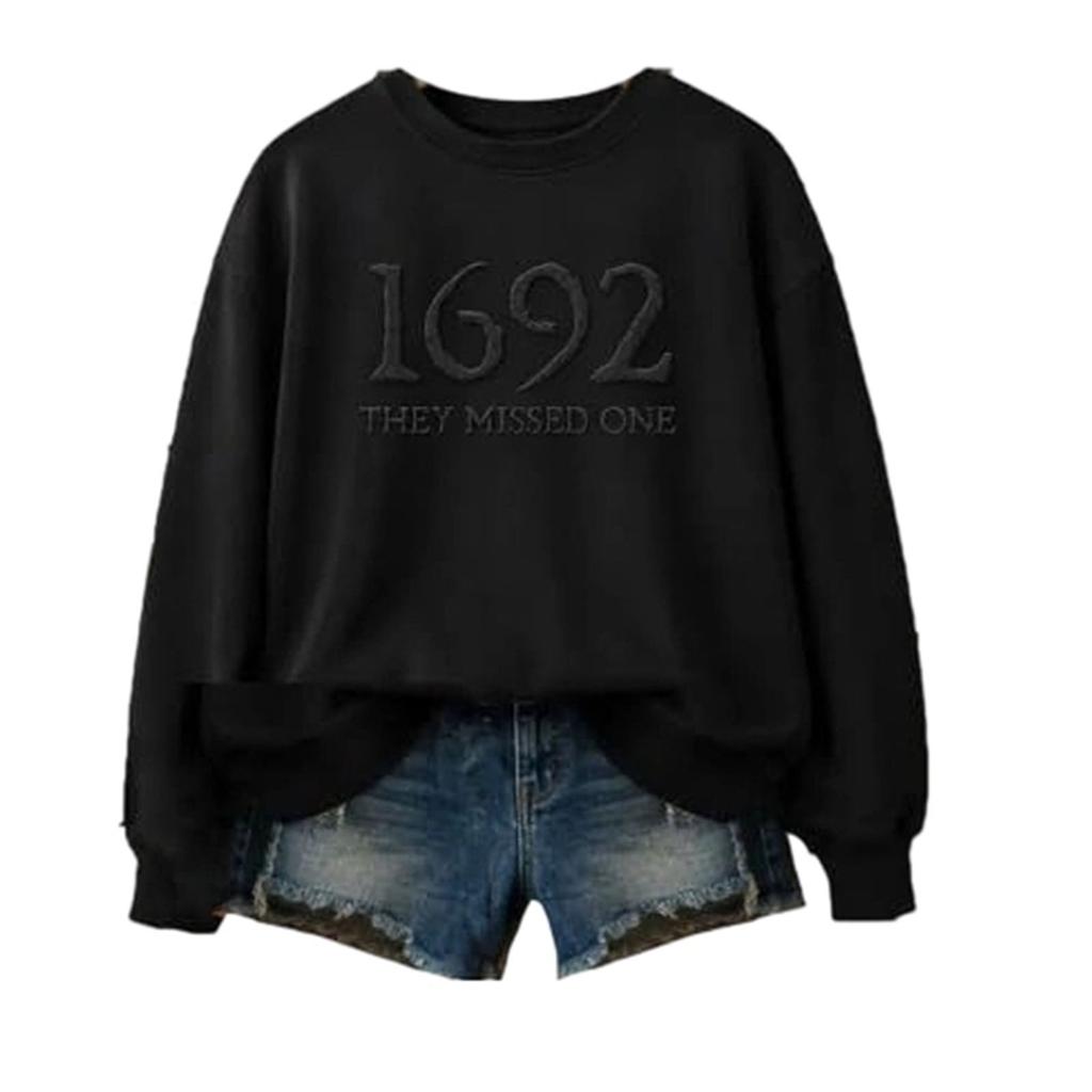Women's Witch Tree Print Hoodie Long Sleeve Pullover for Fall Winter