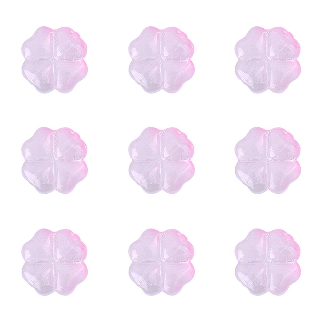 About20Pcs Glass Four Leaf Flower Beads Scattered Beads Handmade DIY Making Couple Bracelets, Necklaces, Earrings, Jewelry Acces