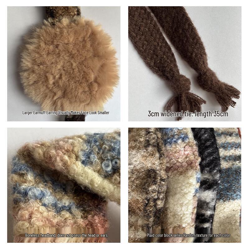 Căști de iarnă de pluș pentru femei