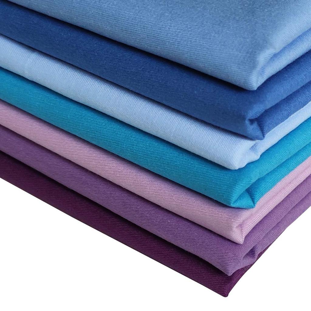 Set of Solid Cotton for DIY and More 7-Piece Fabric, 46x56cm, Patchwork, Crafts, (Autumn)