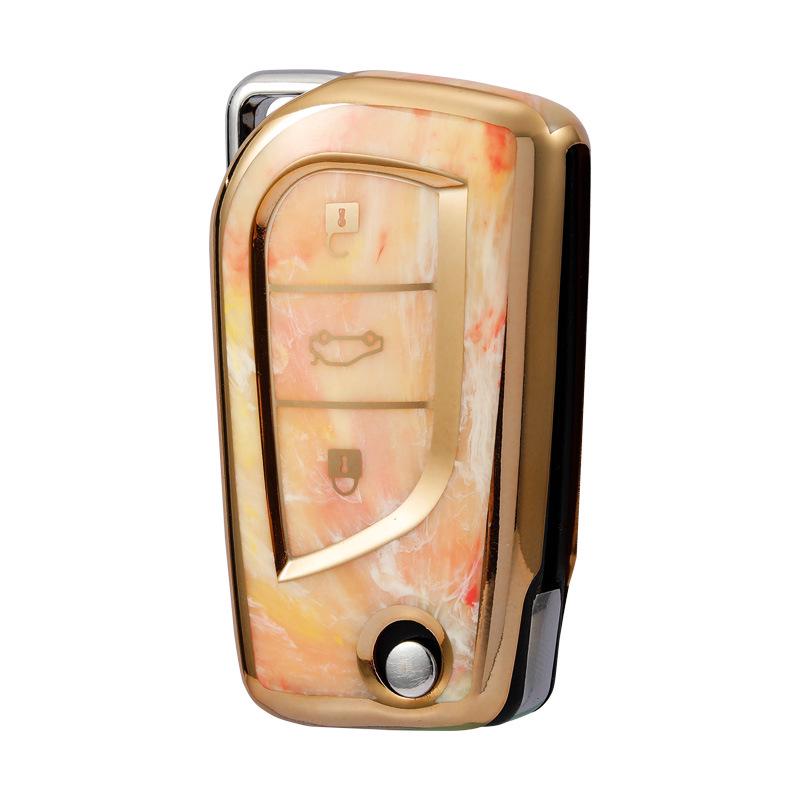 Toyota Key Case for RAV4, Camry, Reiz, Levin, Corolla, Highlander - Folding Buckle for Men and Women