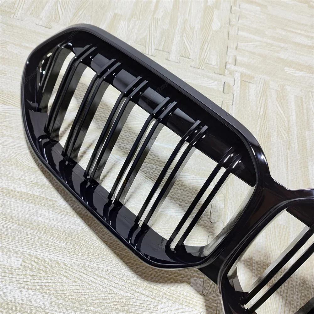 Dual Slat Front Racing Grilles Grills For BMW 2 Series F44 218i 220i M235i 216d 218d 220d Gran Coupe M Sport 2020-2024 Black ABS
