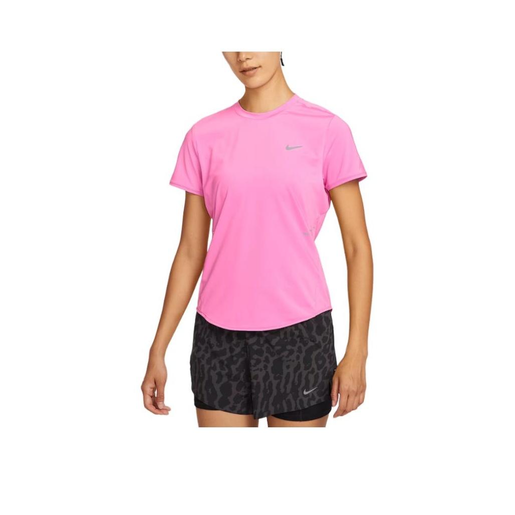 Nike Logo Crew Neck Short Sleeve T-Shirt Women Tops Pink HM9699-675 S