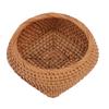 Rattan Storage Basket Hand Woven Simple Exquisite Rattan Organizer Storage Basket for Tea Sets