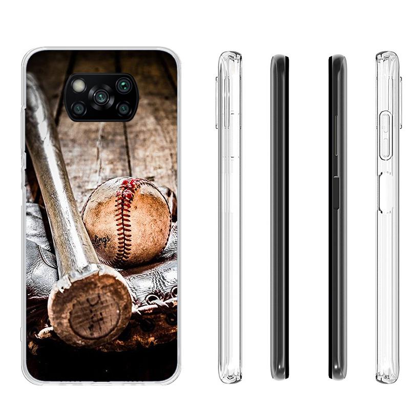 Baseball Sport Cover Phone Case For Xiaomi Poco F7 Ultra X7 X6 X5 Pro M7 Redmi 15C 15 13C 13 12C 12 10C 10 9A 9C 9T 9 Shell Poco