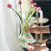 INS Glass Vase Clear Flower Vases for Centerpiece Table Home Office Desktop Decor Wedding Flower Arrangement Modern Flower Pot