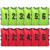 12 PCS Adults Soccer Pinnies Quick Drying Football Team Jerseys Sports Scrimmage Soccer Team