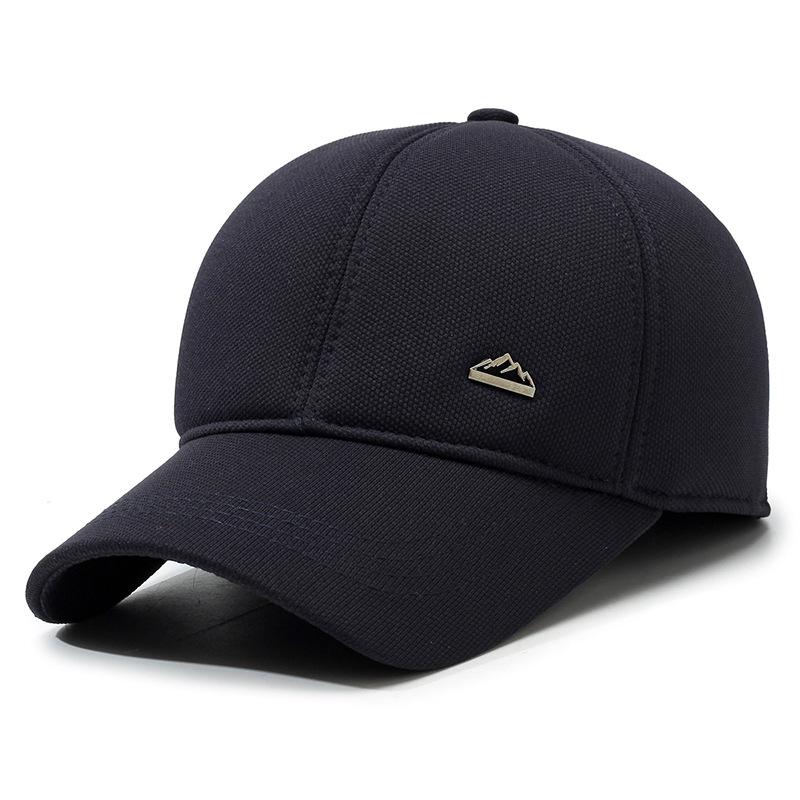 Hat Winter Men'S Warm Woolen Cap Casual Ear Cap Middle-Aged And Elderly Baseball Cap Outdoor Thickened Cotton Cap