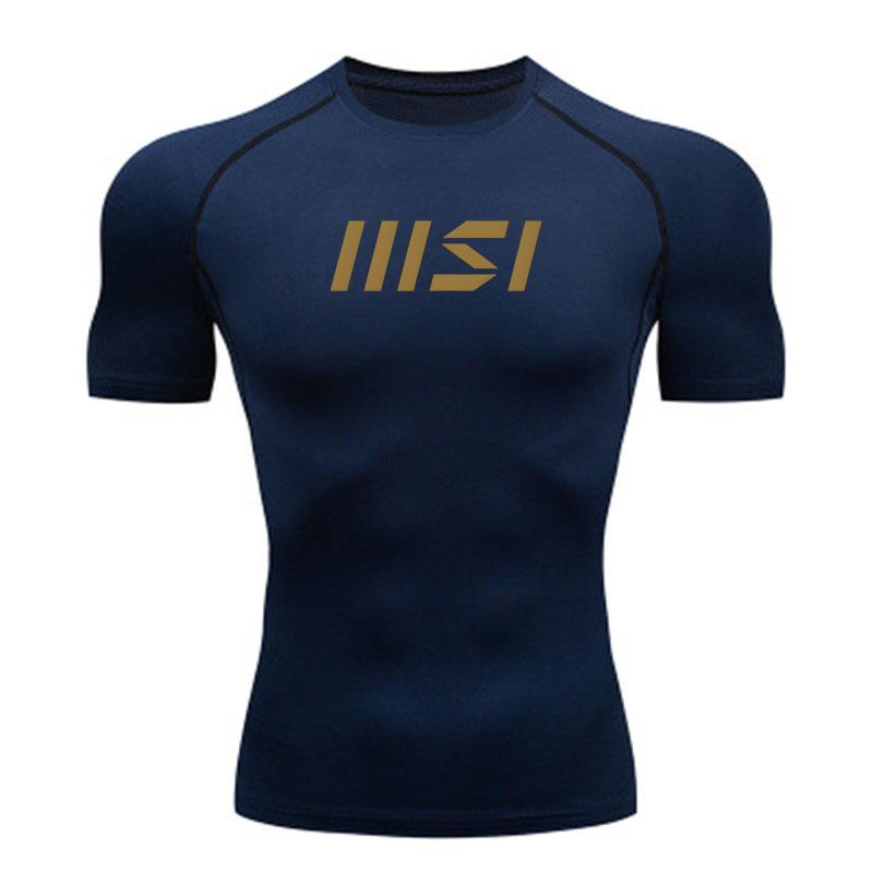 Men's Breathable Compression Fitness Sports T-shirt Quick Dr