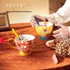 JOYYE Underglaze Hand-painted Ceramic Mug Set with Spoon