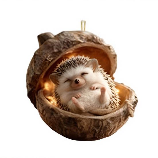 Gemütliche Wald Eichel Ornamente 2D Acryl Tier Hängedekoration für Weihnachtsbaum Waldthema Party Heimdekoration