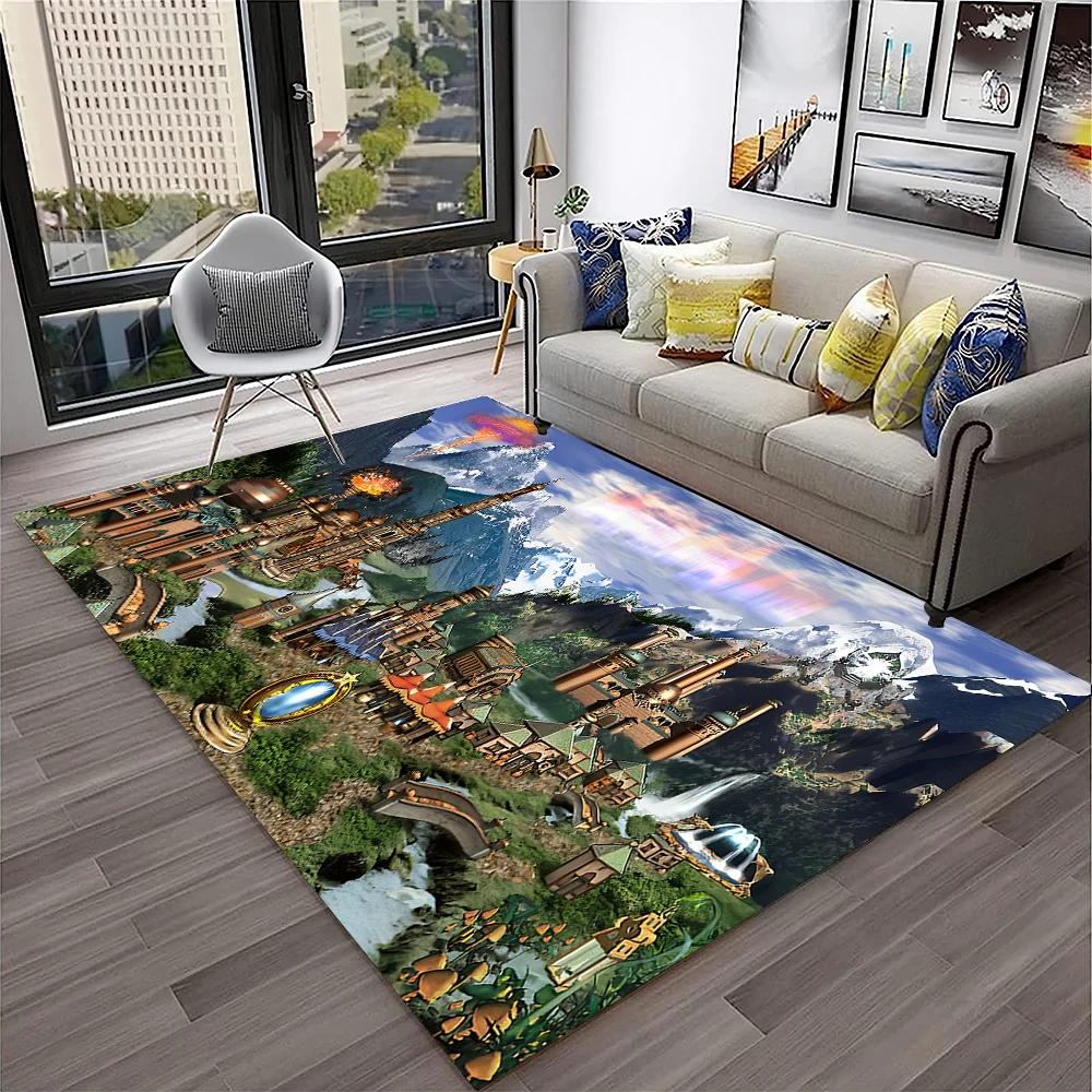 Retro Game Heroes of Might and Magic Carpet Rug for Home Living Room Bedroom Sofa Doormat Decor,kids Area Rug Non-slip Floor Mat