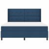 Box Spring Bed with Pillows and Headboard Blue 200 x 180 cm Fabric