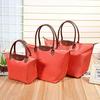 Blostirno Women's Foldable Nylon Tote Bag, Waterproof, Perfect for Commuting, Travel, and Shopping, Available In 3 Sizes (JDPB01B-L)