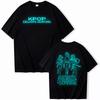 T-shirt da donna KPop Demon Hunters Witch Hunter Scollo a girocollo Manica corta Top ampio Maglietta in cotone