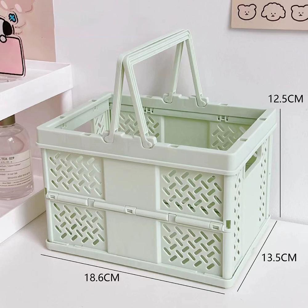 1PC Multifunctional Sundries Foldable Portable Multi-Color Storage Basket Desktop Snack Organizer Basket Storage Box