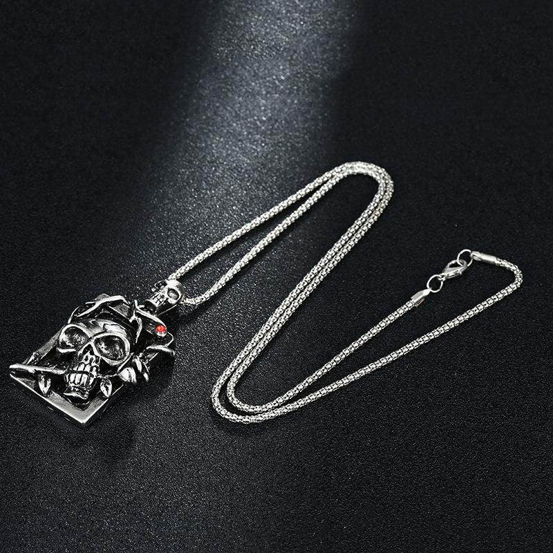 Rock Hip-hop Driedimensionale Schedel Roos Dominerend Mannen Overdreven Hanger