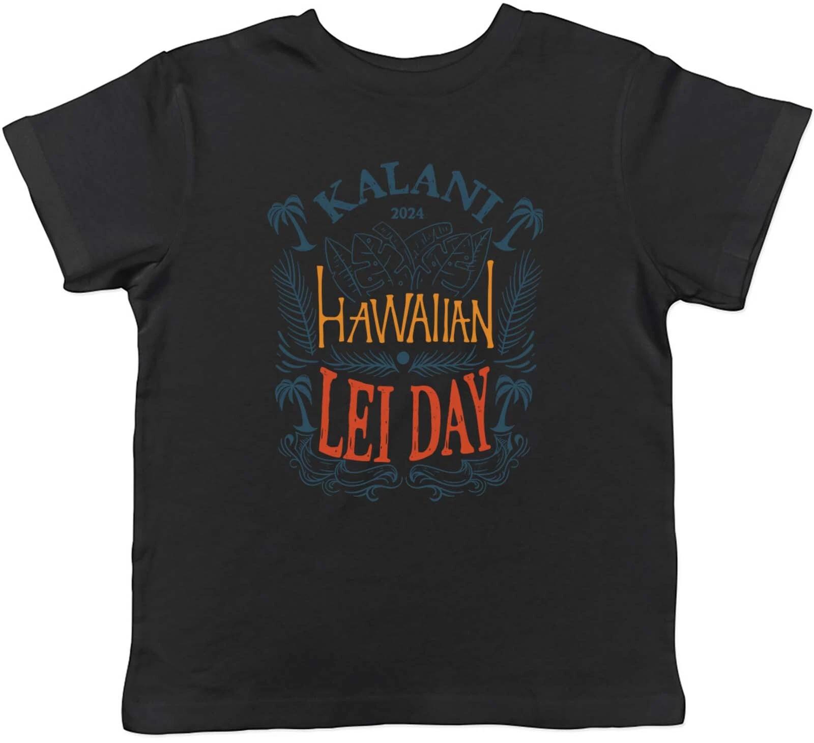 Personalised Hawaiian Lei Day Kids T-Shirt Any Name Hawaaii Wreath Children 140