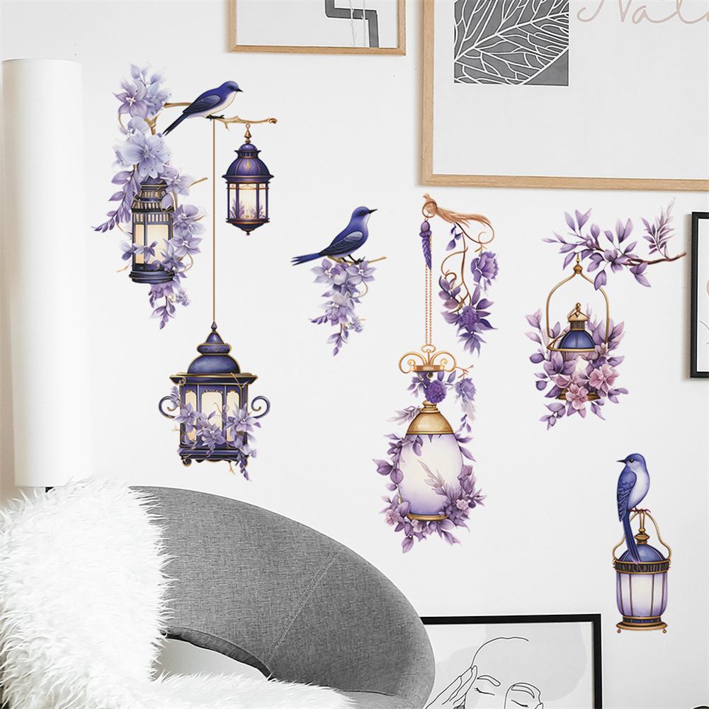 2Pcs Wall Stickers, Bird Wall Decals, Removable Wall Art Decor, Waterproof Stereo Flower Home Decoration For Bedroom, Children's Room, Kindergarten