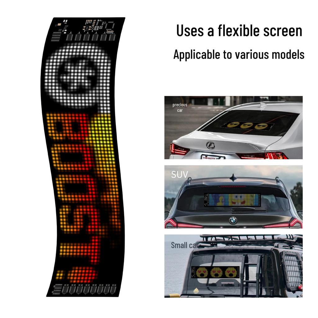 Dynamic Devil Eyes Car Rear Window Flexible Screen & Ambient Light Display