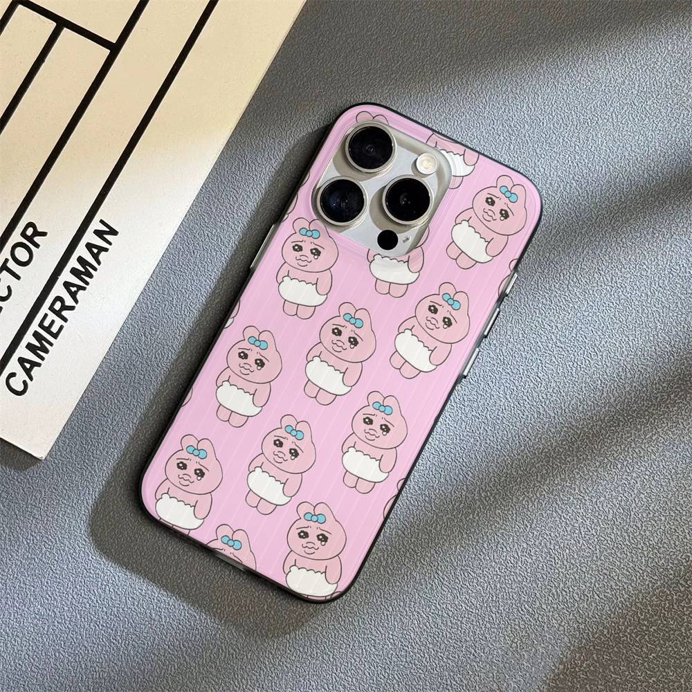 

Cute Opanchu U-Usagi Cute For IPhone 17 16 15 11 12 13 14 Pro Max Plus Pro Corrugated Translucent Back Phone Cover iPhone 14pro max