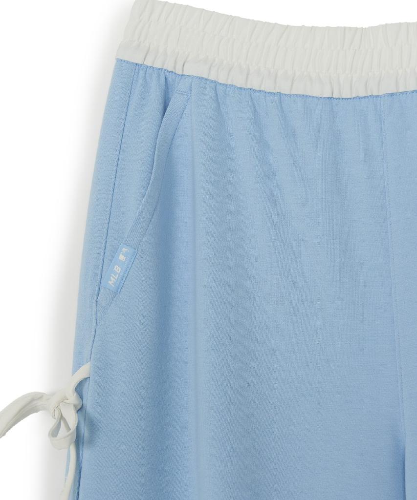 Emelbi Women'S Basic Side Ribbon Wide Pants La (L.Sky Blue)