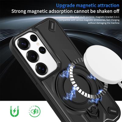 Stand Magnetic For Magsafe Cases For Samsung Galaxy S26 S25 S24 S23 FE Ultra Plus A16 A26 A36 A56 A55 A15 A54 A14 A53 A52 Cover