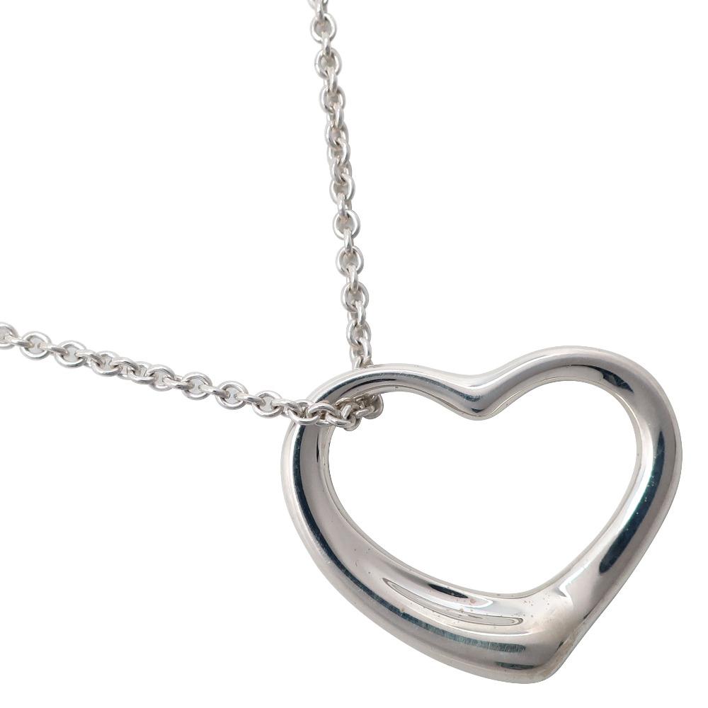 

TIFFANY&Co. Open heart Necklace Elsa Peretti Silver925 heart 5.6g Women Used