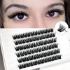 Glue-Free False Lashes - Fluffy Volume, 3D Multi-Layer, Euro/Asian Style, Single Clusters