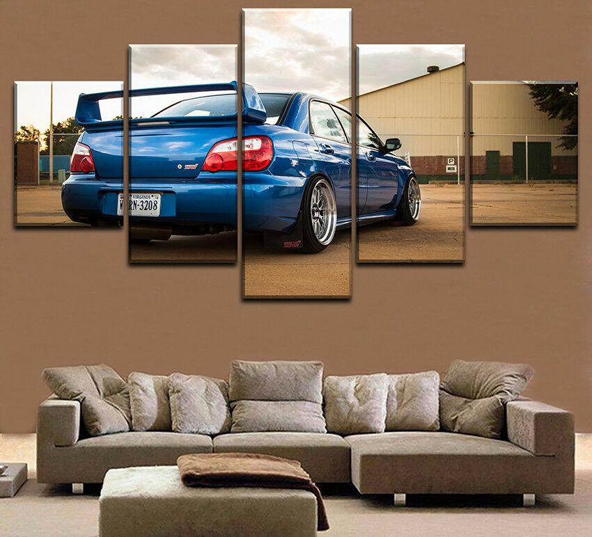 

Без рамки синий Sti автомобиль 5 шт. настенное искусство холст печать плакаты картины маслом гостиная домашний декор фотографии 20x35 20x45 20x55cm