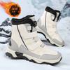 Fashion Winter Men's Boots  High Top Couple Snow Boots Plush Warm Large Size 46 Waterproof Anti Slip Platform Comfortable Men Shoes