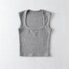 2023 Summer Square Neck Bodycon Cashmere-Texture Women's Slimming Vest