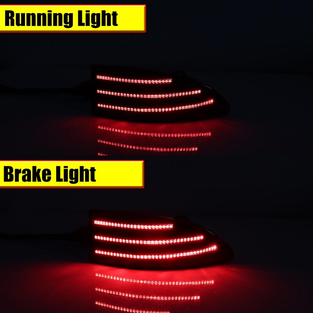 Red LED Rear Bumper Reflector Lights For Lexus IS250 IS350 Sedan 2006-2013 Tail/Brake Light Rear Fog Light Dynamic Turn Signal