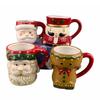 Ceramic Christmas mug cute cartoon snowman Santa cup cute little fresh student cup