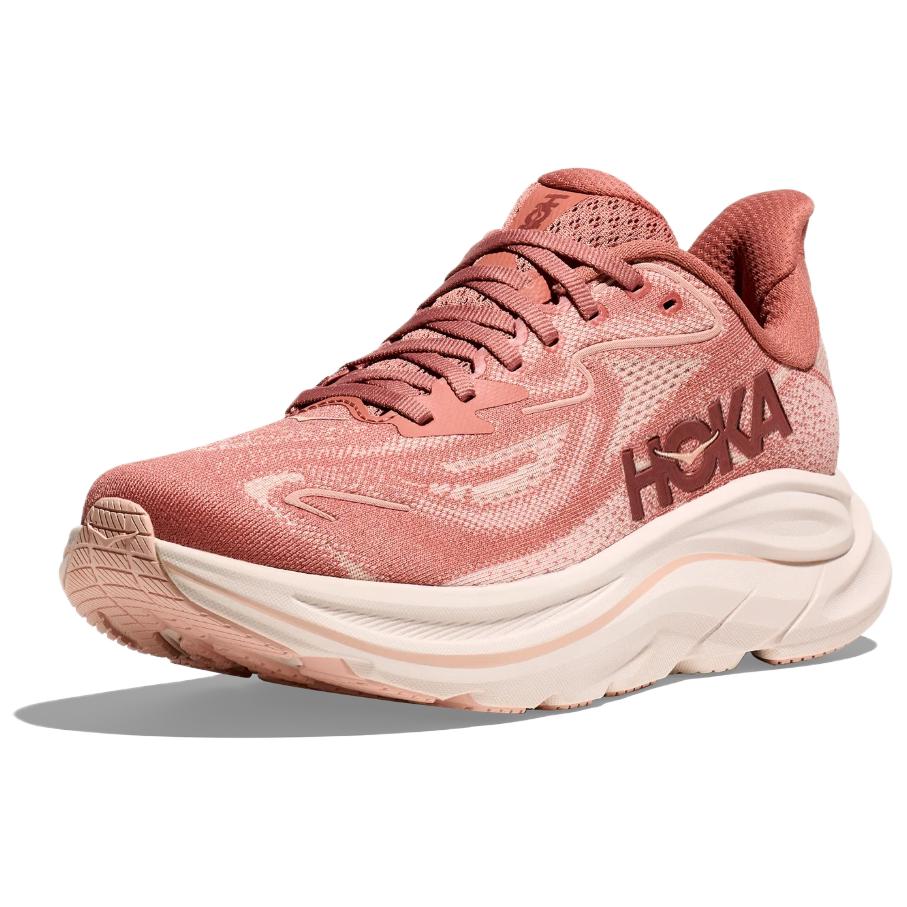 HOKA One One Clifton 10 Comfortable Versatile Shock Absorbing Durable Low Top Running Shoes Women Sneaker Pink 1162031-BHRS