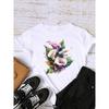 Style Flower Trend Clothing Graphic T-shirts Lady Short Sleeve T Shirt Women Print Female Fashion Clothes Casual Tee